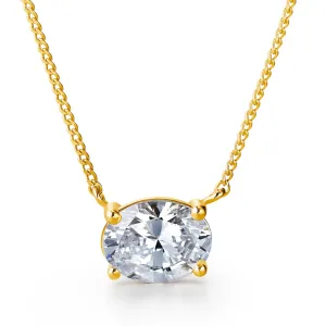 2 ct. East-West Oval Necklace