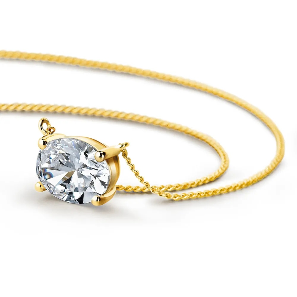 2 ct. East-West Oval Necklace