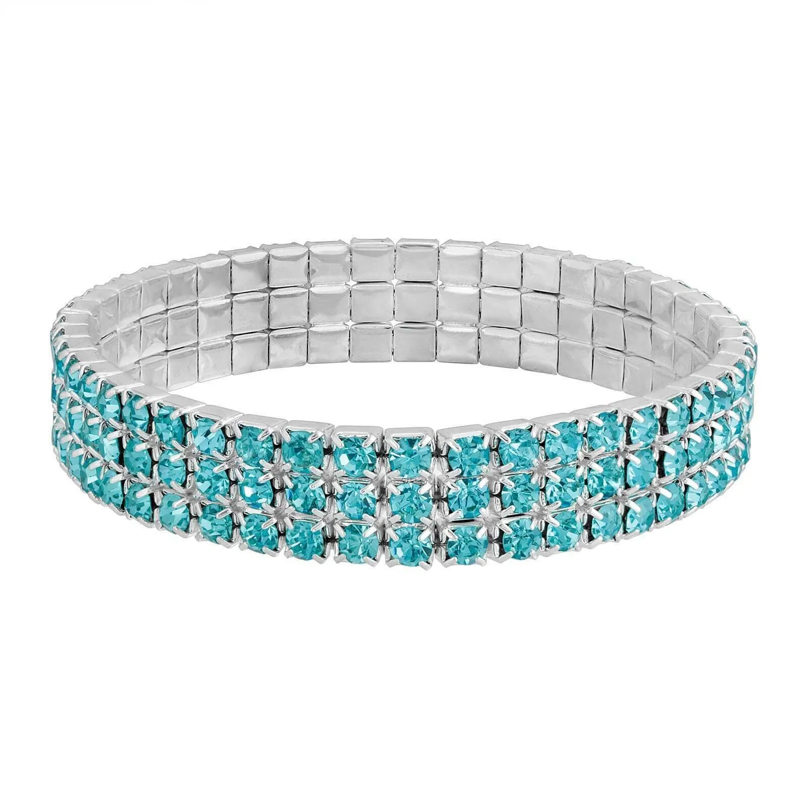 2028 Jewelry 3-Row Rhinestone Stretch Bracelet 1928 Jewelry