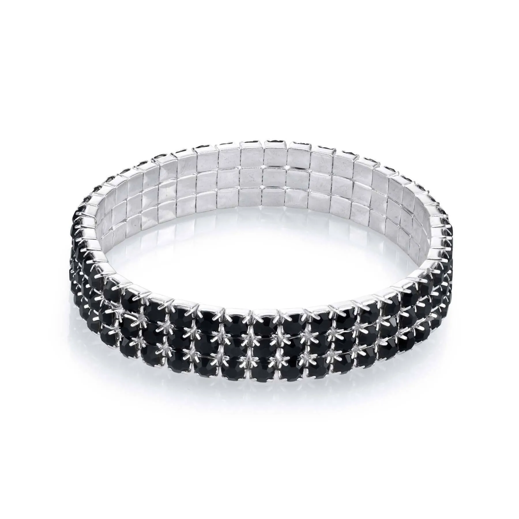 2028 Jewelry 3-Row Rhinestone Stretch Bracelet 1928 Jewelry