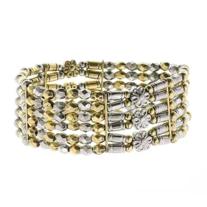 2028 Jewelry 6-Row Floral Stretch Bracelet 1928 Jewelry