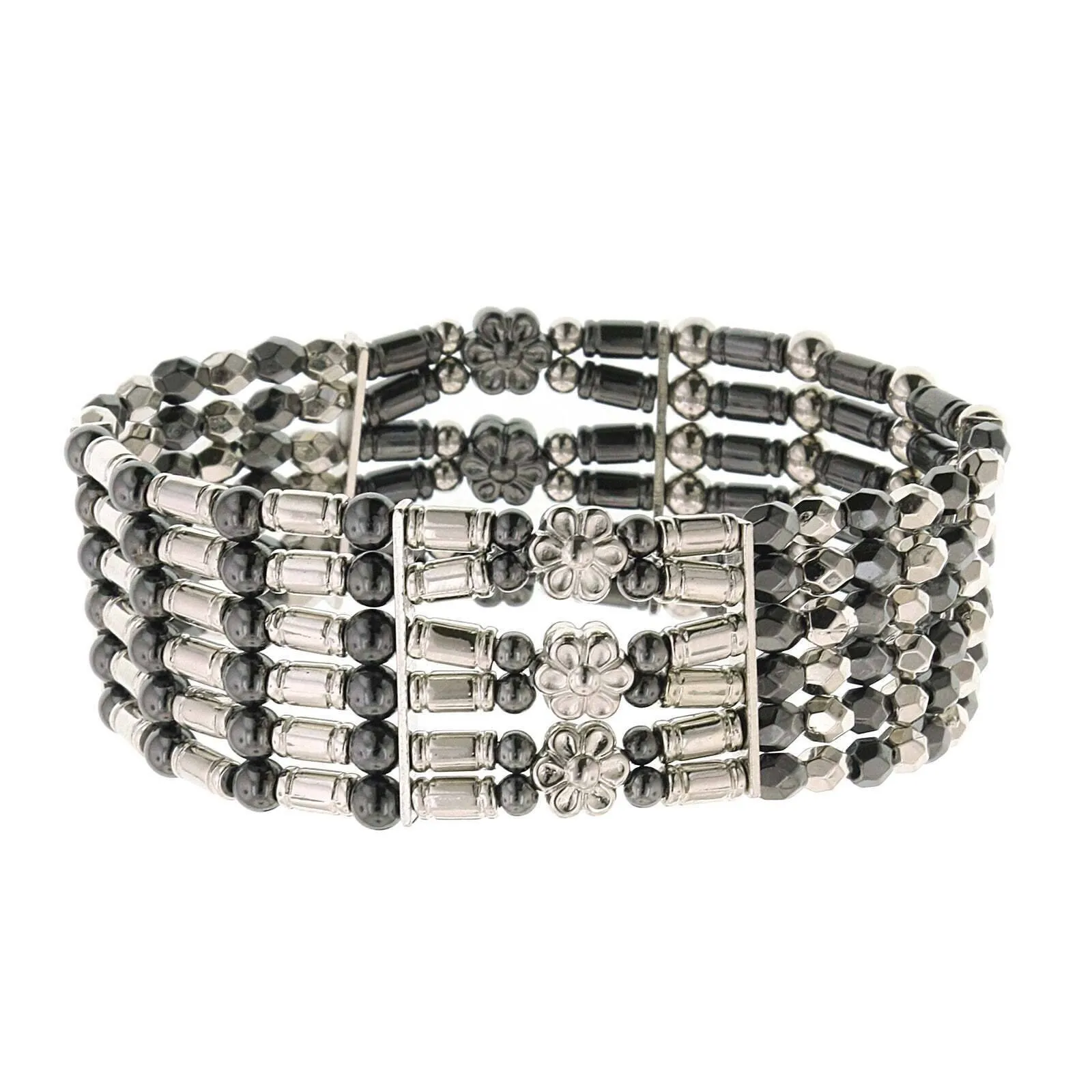 2028 Jewelry 6-Row Floral Stretch Bracelet 1928 Jewelry