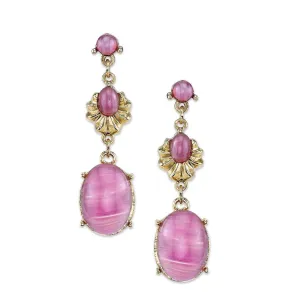 2028 Jewelry Amethyst Glass Quartz Teardrop Earrings 1928 Jewelry