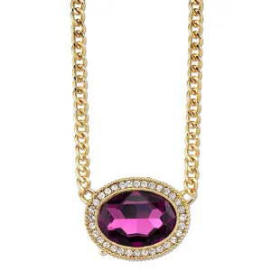 2028 Jewelry Amethyst Purple Color Crystal Austrian Pendant Necklace 16" 1928 Jewelry