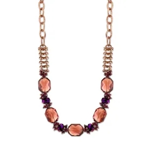 2028 Jewelry Amethyst Purple Color Faceted Necklace 16"   3" Extender 1928 Jewelry