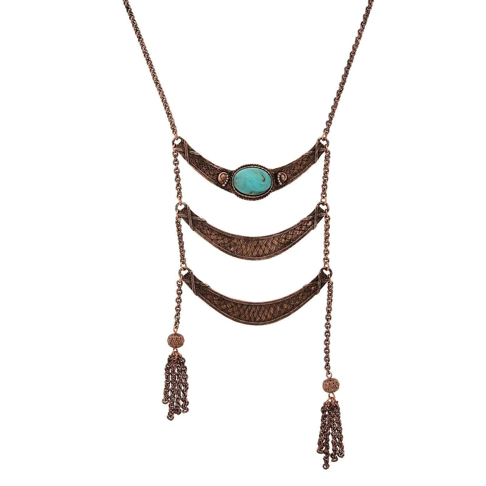 2028 Jewelry Antique Inspired Ladder And Tassel Necklace 28" 1928 Jewelry