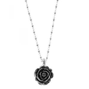 2028 Jewelry Antiqued Flower Pendant Beaded Necklace 14"   3" Extender 1928 Jewelry