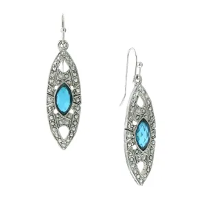 2028 Jewelry Art Deco Inspired Leaf Drop Earrings 1928 Jewelry