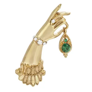 2028 Jewelry Belle Epoch Ladies Hand With Crystal Bracelet And Ring Crystal Drop Pin 1928 Jewelry