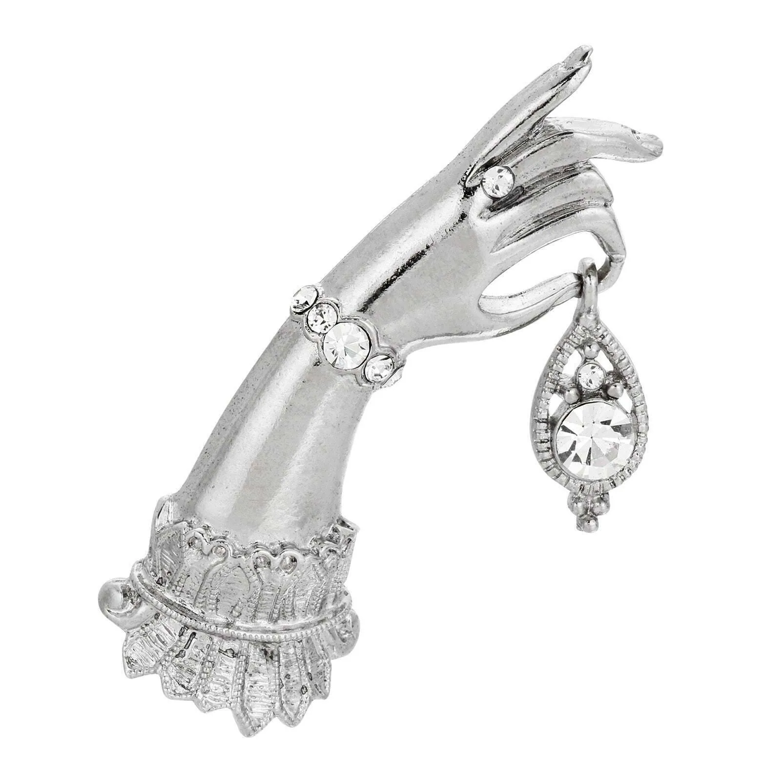 2028 Jewelry Belle Epoch Ladies Hand With Crystal Bracelet And Ring Crystal Drop Pin 1928 Jewelry