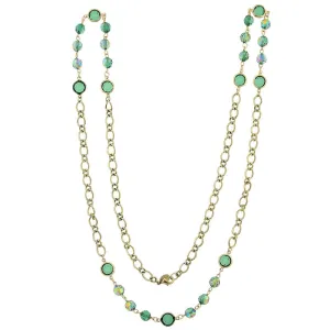 2028 Jewelry Channel Stone AB Bead Long Strand Necklace 40 1928 Jewelry