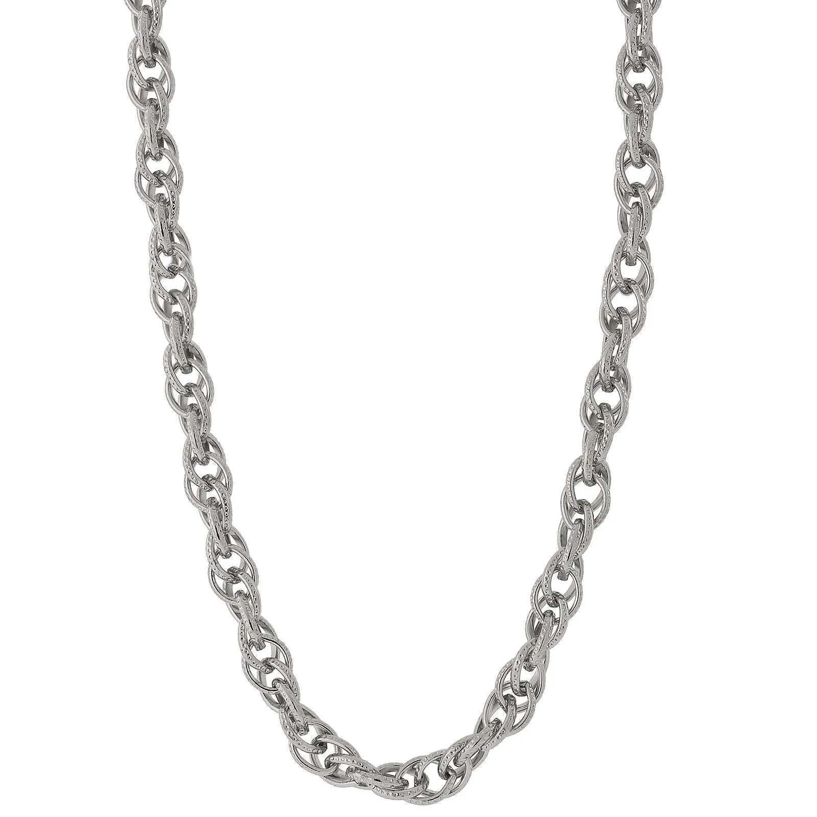 2028 Jewelry Classic Curb Knurled Link Chain Necklace 30 1928 Jewelry