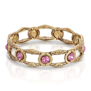 2028 Jewelry Classica Round Channel Crystal Stretch Bracelet 1928 Jewelry