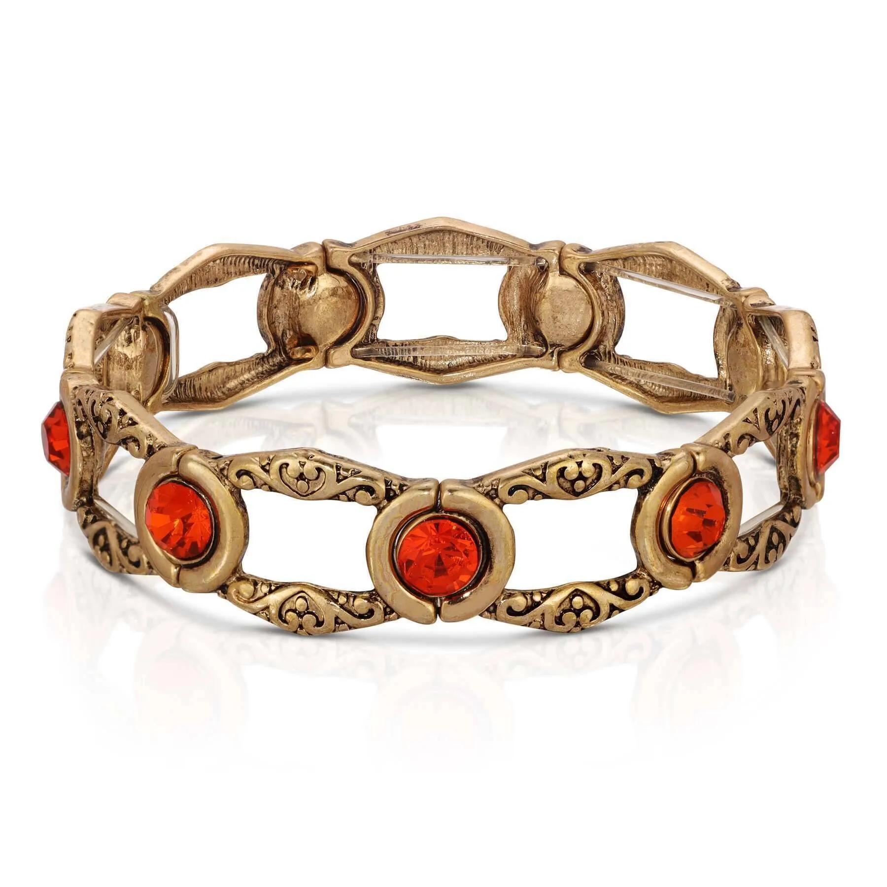 2028 Jewelry Classica Round Channel Crystal Stretch Bracelet 1928 Jewelry