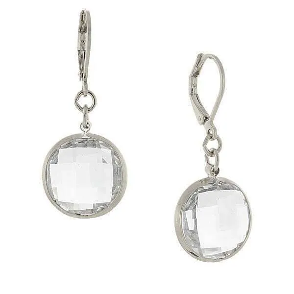 2028 Jewelry Clear Crystal Glass Drop Earrings 1928 Jewelry