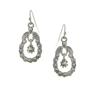 2028 Jewelry Crystal Caged Drop Earrings 1928 Jewelry