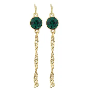 2028 Jewelry Crystal Chain Drop Wire Earrings 1928 Jewelry