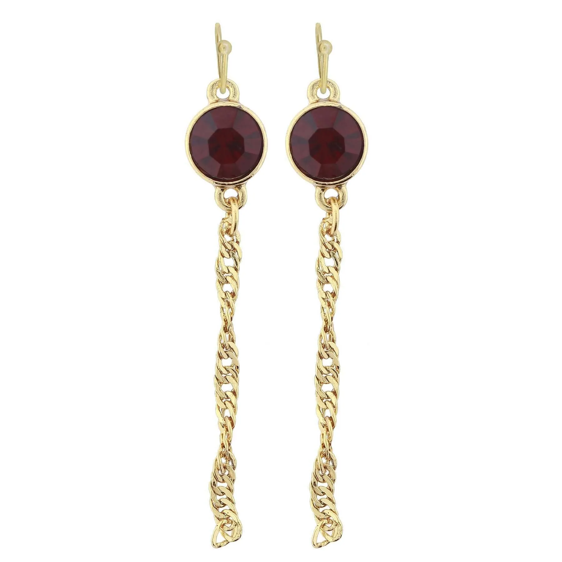 2028 Jewelry Crystal Chain Drop Wire Earrings 1928 Jewelry