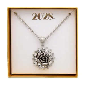 2028 Jewelry Crystal Flower Pendant Necklace 16"   3" Extender 1928 Jewelry