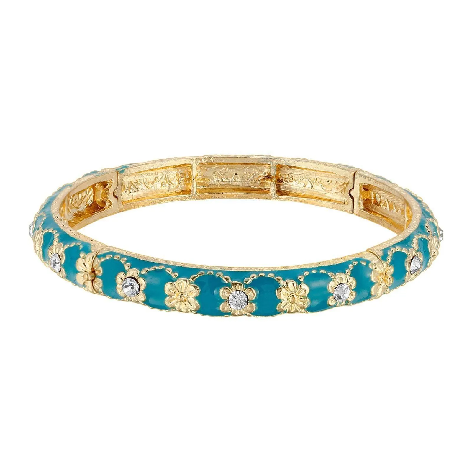 2028 Jewelry Crystal Flower Stretch Bracelet 1928 Jewelry