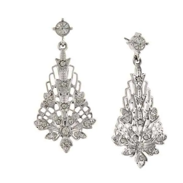2028 Jewelry Crystal Lantern Drop Earrings 1928 Jewelry