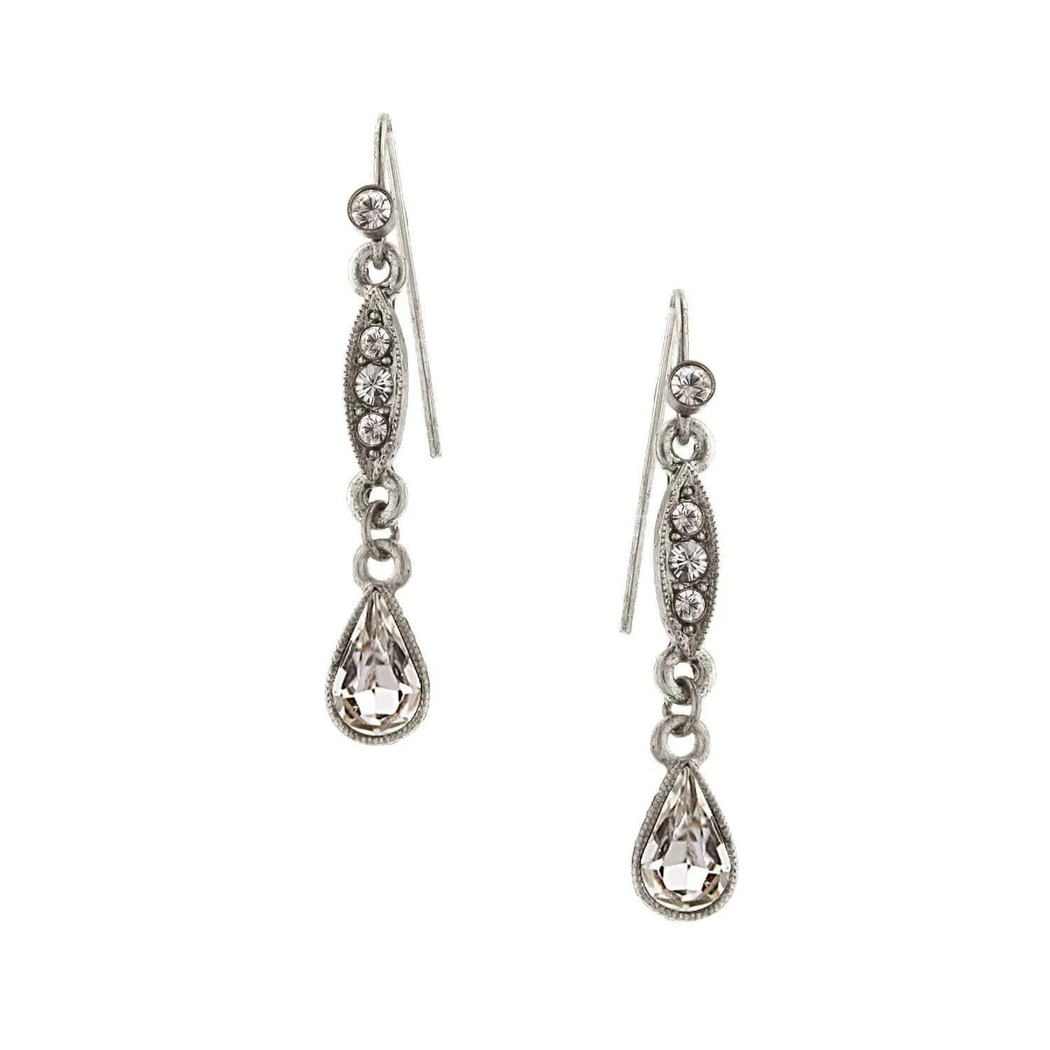 2028 Jewelry Crystal Linear Teardrop Earrings 1928 Jewelry