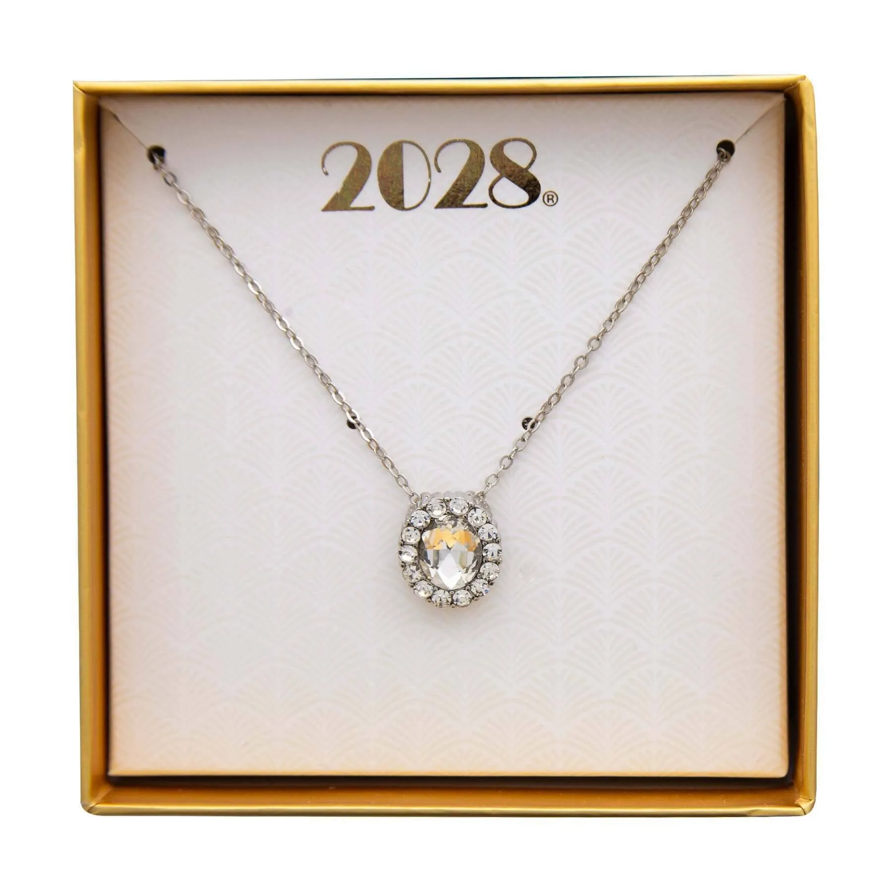 2028 Jewelry Crystal Oval Pendant Necklace 16"   3" Extender 1928 Jewelry
