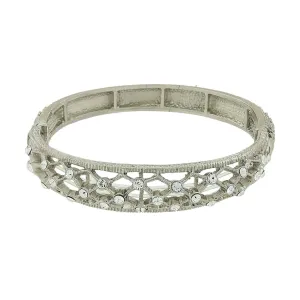 2028 Jewelry Crystal Slim Filigree Stretch Bracelet 1928 Jewelry