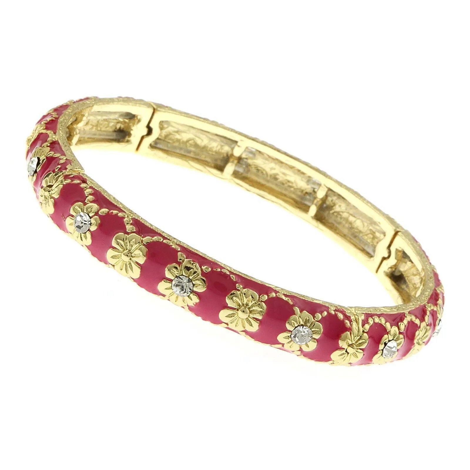 2028 Jewelry Crystal With Enamel Stretch Bracelet 1928 Jewelry