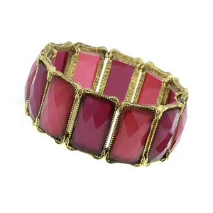 2028 Jewelry Dynasty Rectangular Stone Stretch Bracelet 1928 Jewelry