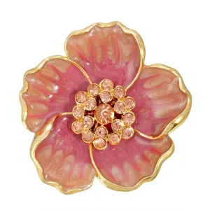 2028 Jewelry Enamel & Glass Stone Crystals Flower Pin 1928 Jewelry