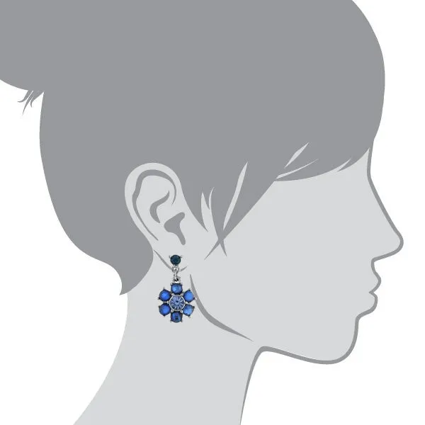 2028 Jewelry Floral Montana Blue Drop Earrings 1928 Jewelry