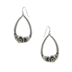 2028 Jewelry Flower Teardrop Hoop Earrings 1928 Jewelry