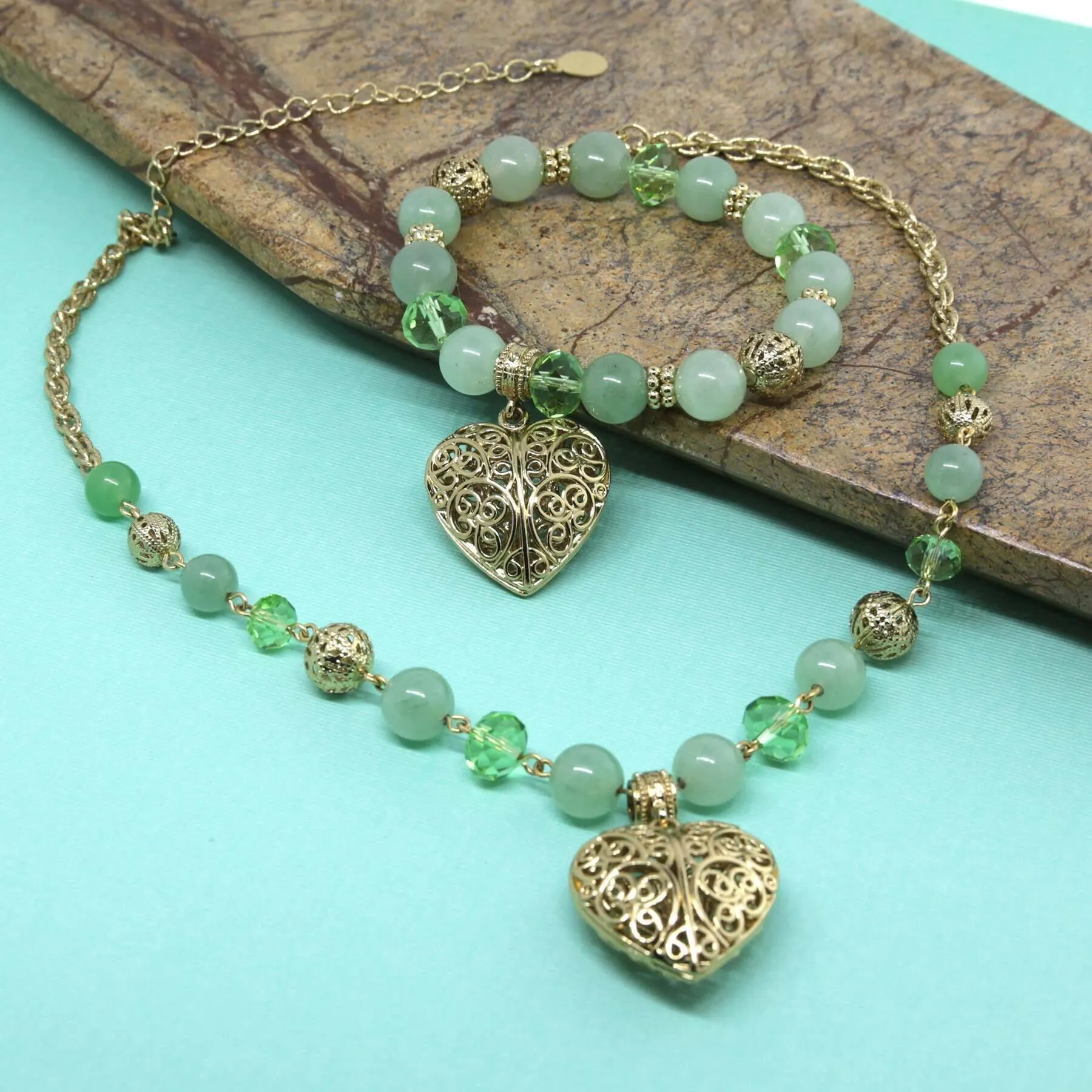 2028 Jewelry Gemstone Filigree Heart Pendant Necklace 16"   3" Extender 1928 Jewelry