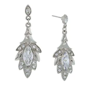 2028 Jewelry Genuine Austrian Crystal Navette Leaf Drop Earrings 1928 Jewelry