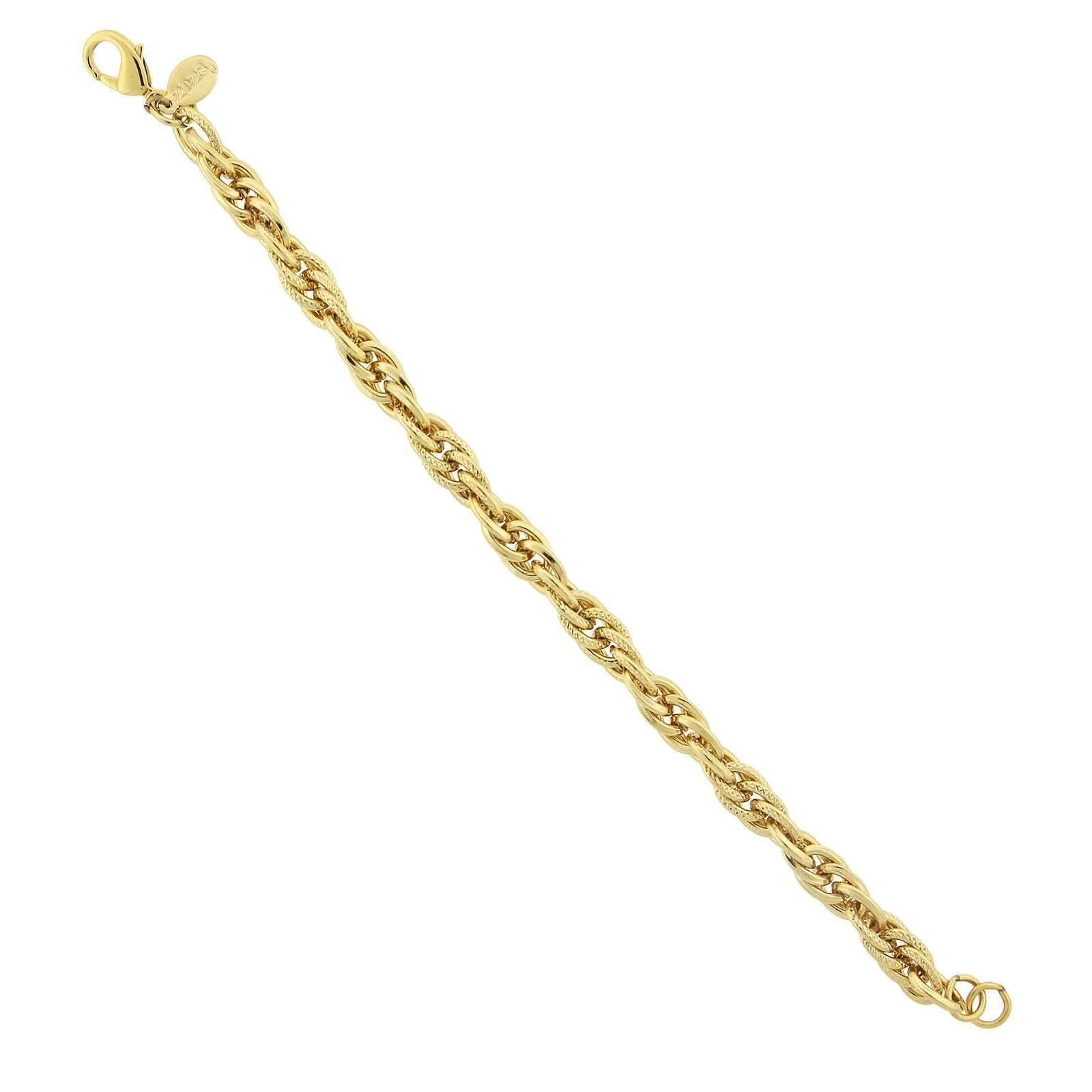 2028 Jewelry Gold Big Link Knurled Curb Bracelet 1928 Jewelry