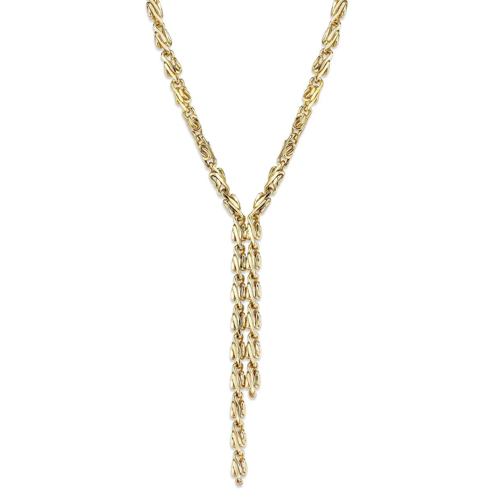 2028 Jewelry Gold Fancy Link Chain Drop Necklace 16"   3" Extender 1928 Jewelry