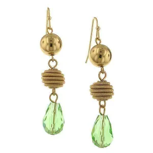 2028 Jewelry Green Beaded Drop Earrings 1928 Jewelry