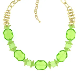2028 Jewelry Green Beaded Necklace 16"   3" Extender 1928 Jewelry