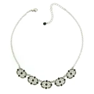 2028 Jewelry Hematite Color Filigree Station Collar Necklace 16"   3" Extender 1928 Jewelry