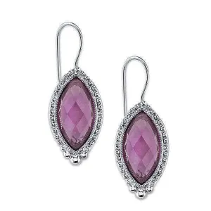 2028 Jewelry Light Amethyst Purple Navette Stone Drop Earrings 1928 Jewelry