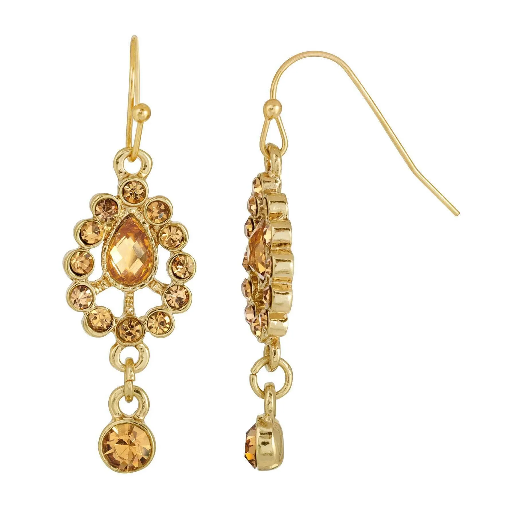2028 Jewelry Light Brown Drop Earrings 1928 Jewelry