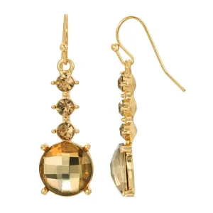 2028 Jewelry Light Colorado Topaz Faceted Round Drop Earrings 1928 Jewelry