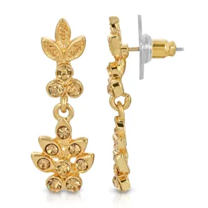 2028 Jewelry Light Colorado Topaz Flower Drop Earrings 1928 Jewelry