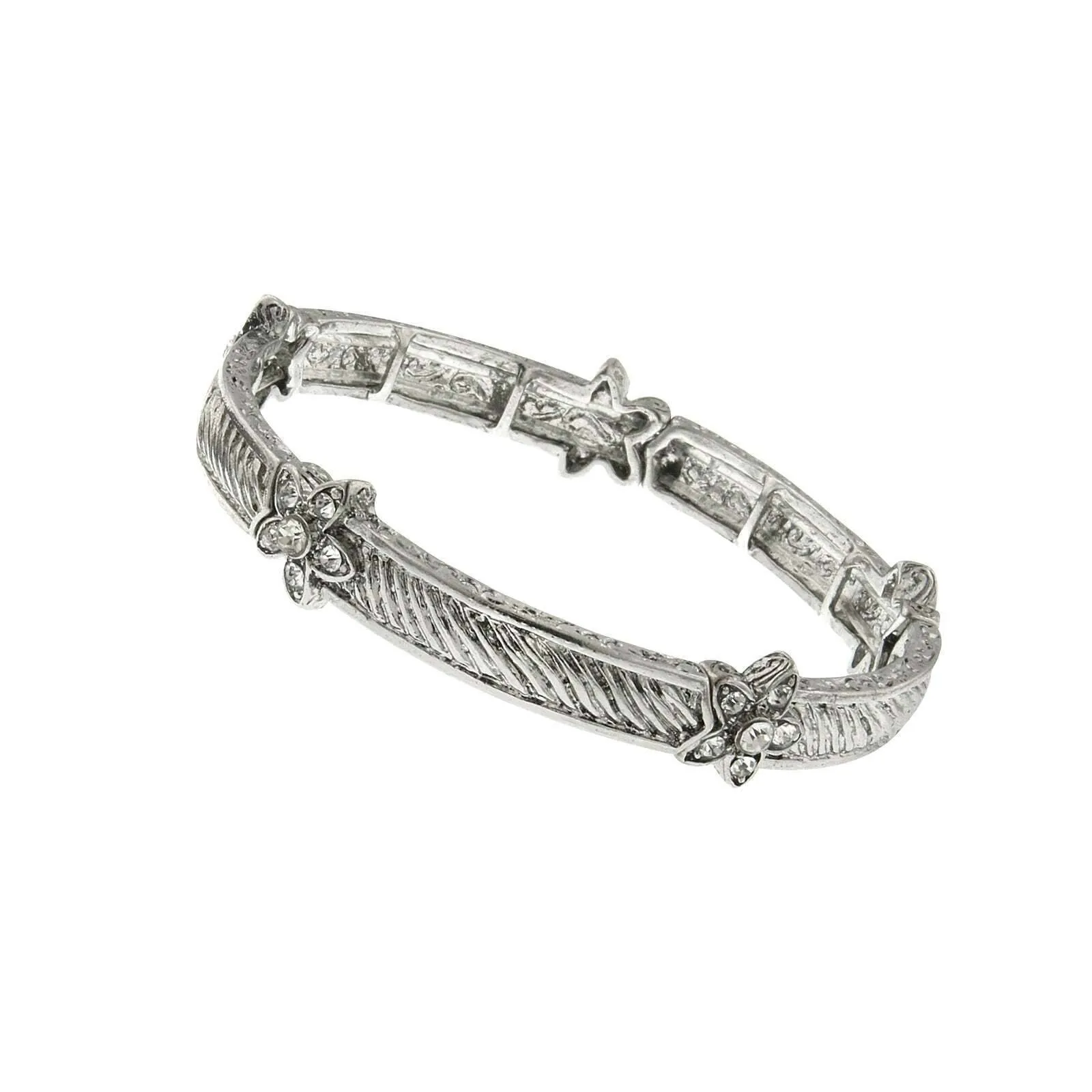 2028 Jewelry Lily Flower Crystal Stretch Bracelet 1928 Jewelry