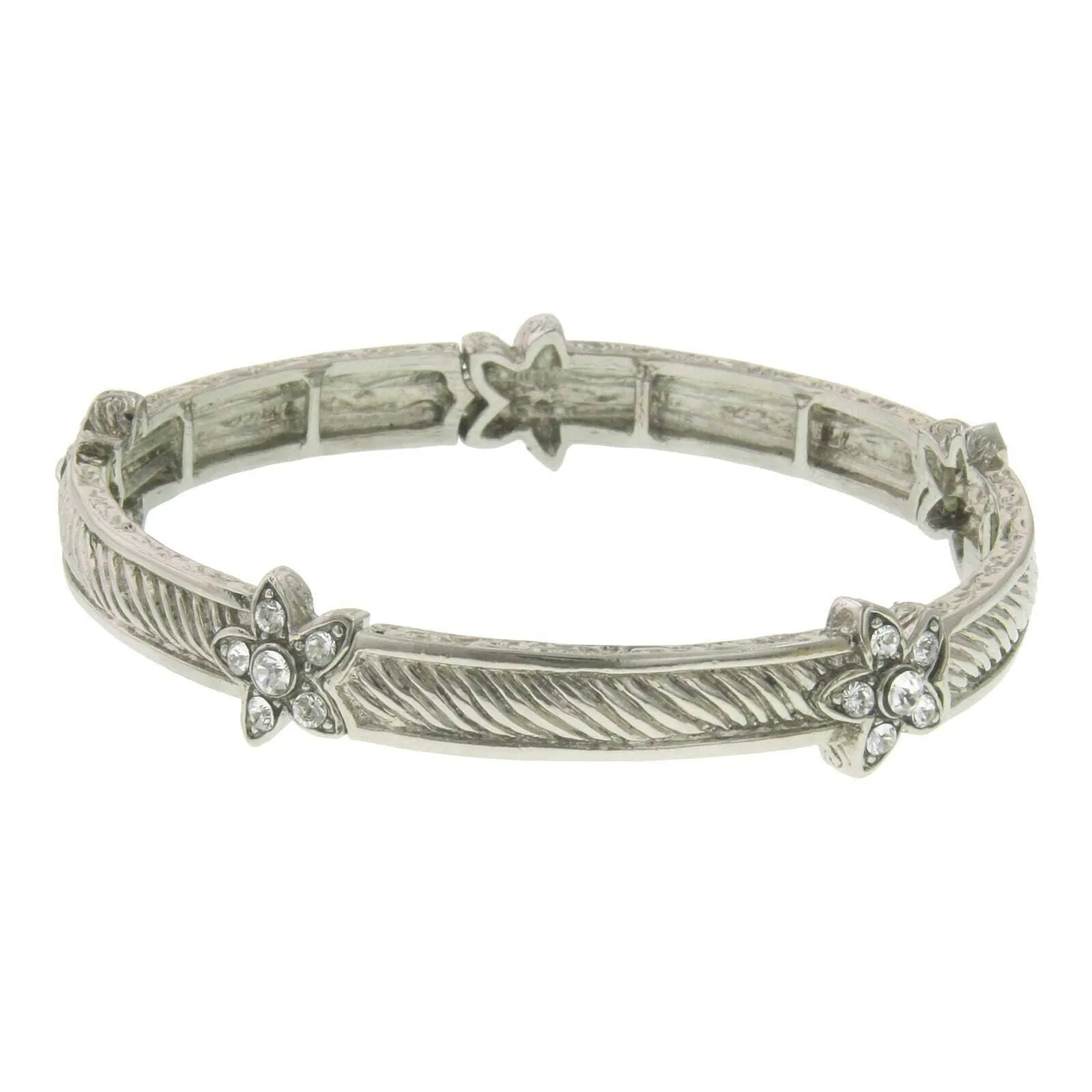 2028 Jewelry Lily Flower Crystal Stretch Bracelet 1928 Jewelry