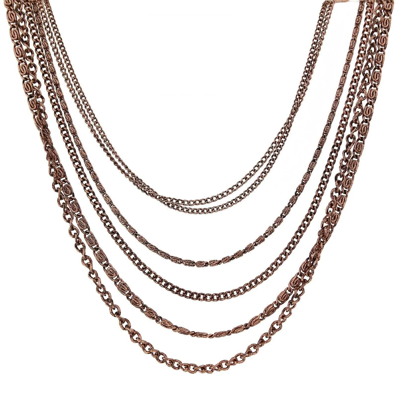 2028 Jewelry Luxe Layered Multi-Chain Necklace 16"   3" Extender 1928 Jewelry