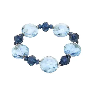 2028 Jewelry Montana And Light Grey Faceted Stretch Bracelet 1928 Jewelry