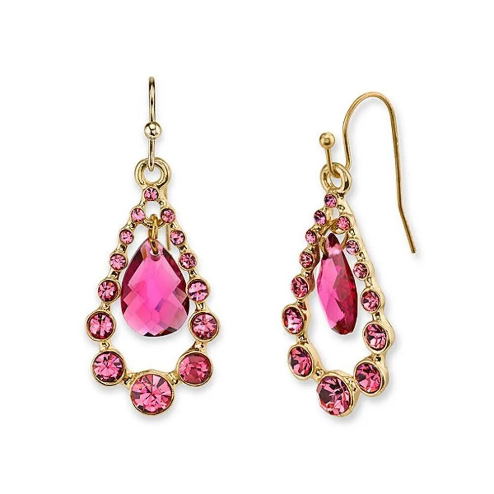 2028 Jewelry Multi Crystal Nested Teardrop Earrings 1928 Jewelry
