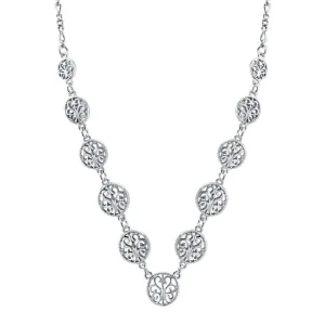 2028 Jewelry Multi Round Open Lattice Necklace 16"   3" Extender 1928 Jewelry